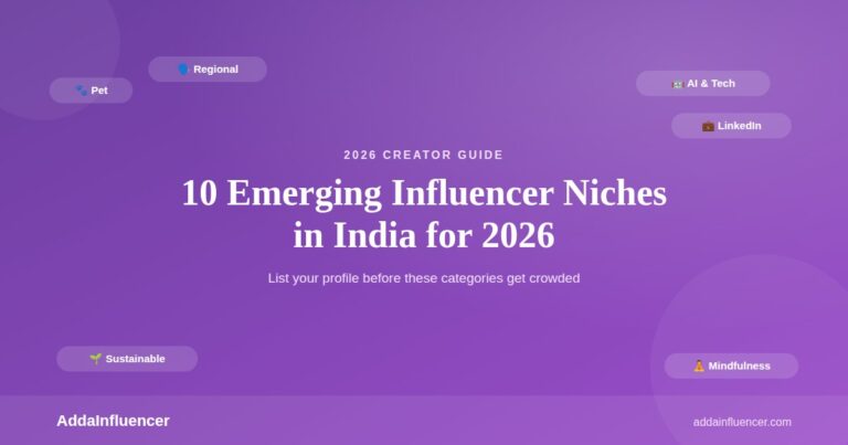 Emerging Influencer Niches in India 2026 | AddaInfluencer